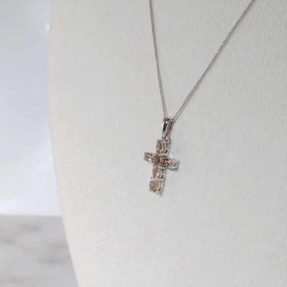 Imperial Topaz Cross Necklace - Picture 5 of 5